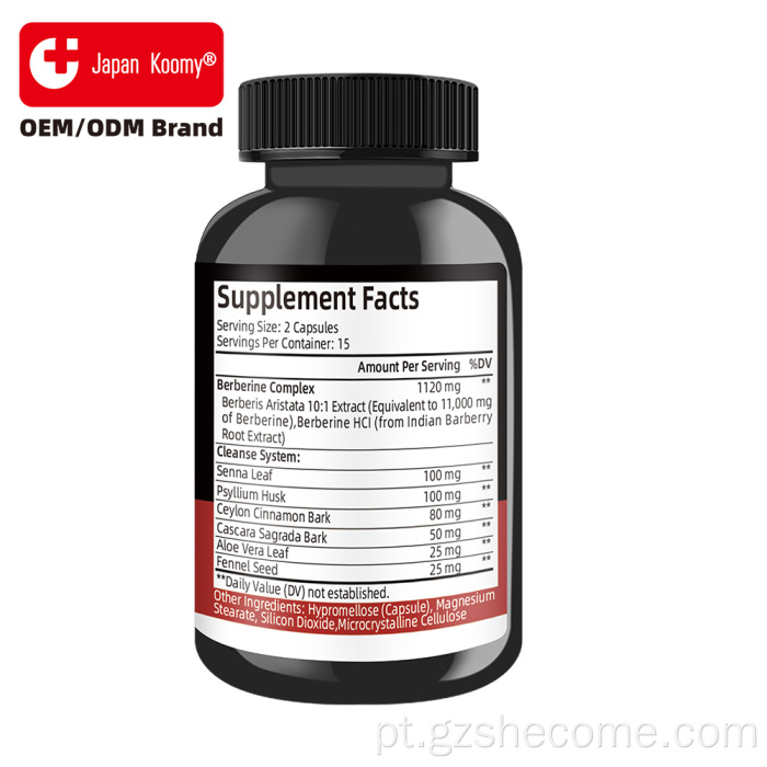 Shecome Berberine Complex Cápsulas Suporte Metabólico do Fígado